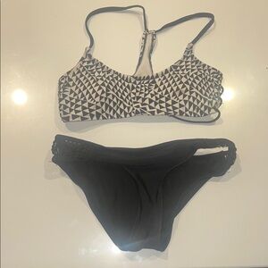 Xhilaration Black and White Bikini Set